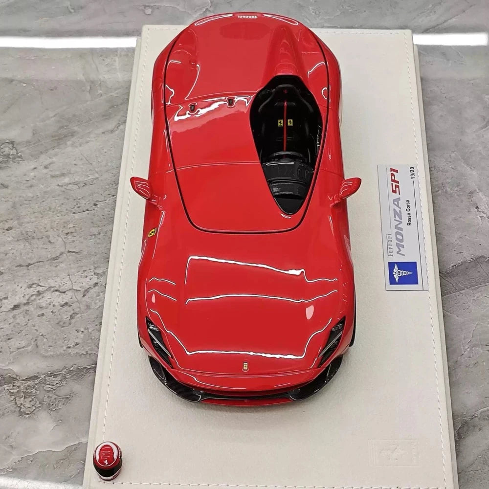 [Hermes Collection] 1:18 Ferrari 2019 Monza SP1 rosso modellino di auto resina