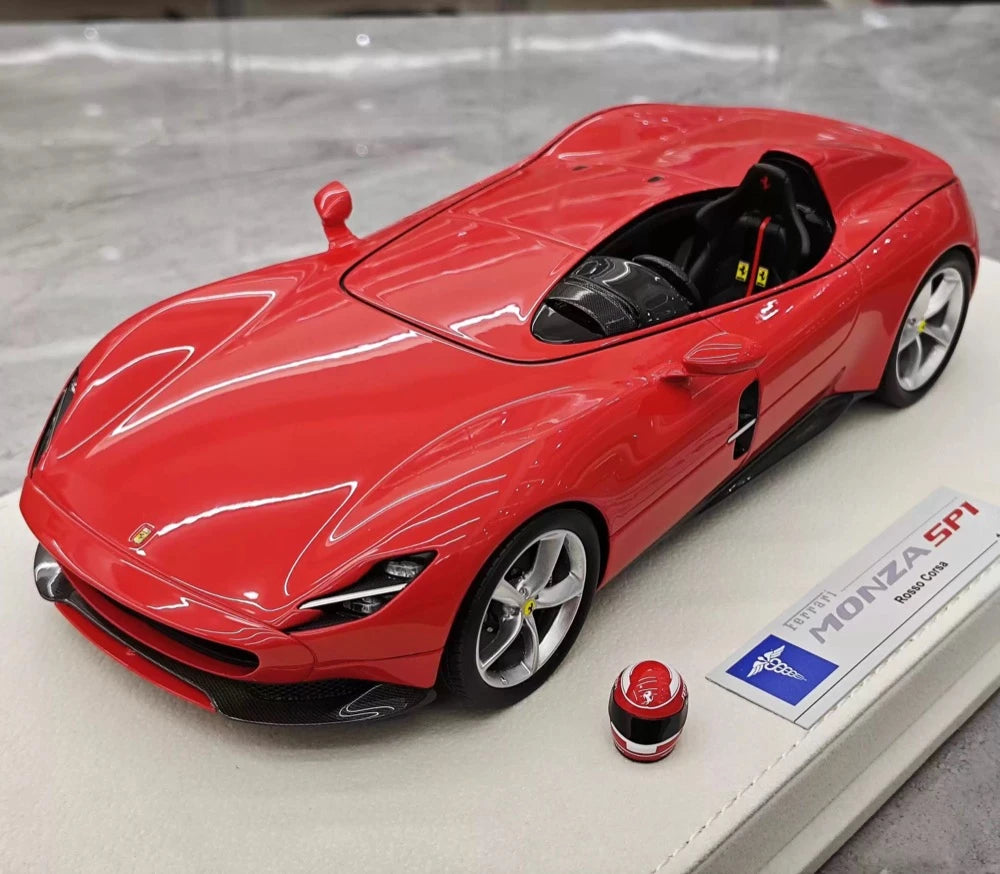[Hermes Collection] 1:18 Ferrari 2019 Monza SP1 rosso modellino di auto resina