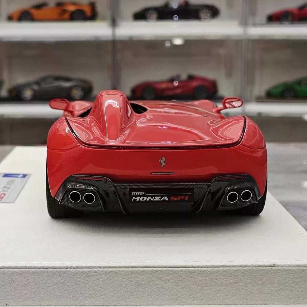 [Hermes Collection] 1:18 Ferrari 2019 Monza SP1 rosso modellino di auto resina