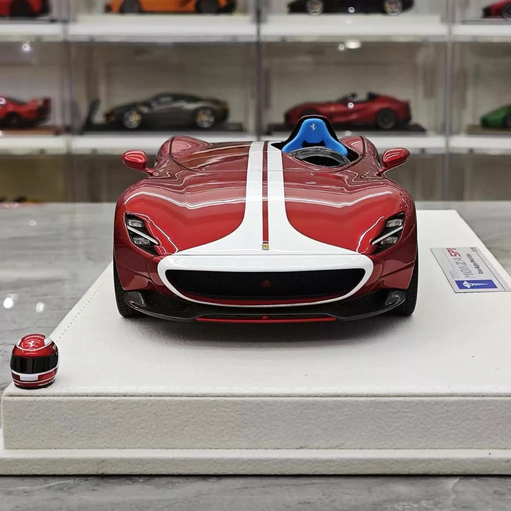 [Hermes Collection] 1:18 Ferrari 2019 Monza SP1 レッド ホワイト モデルカー レジン