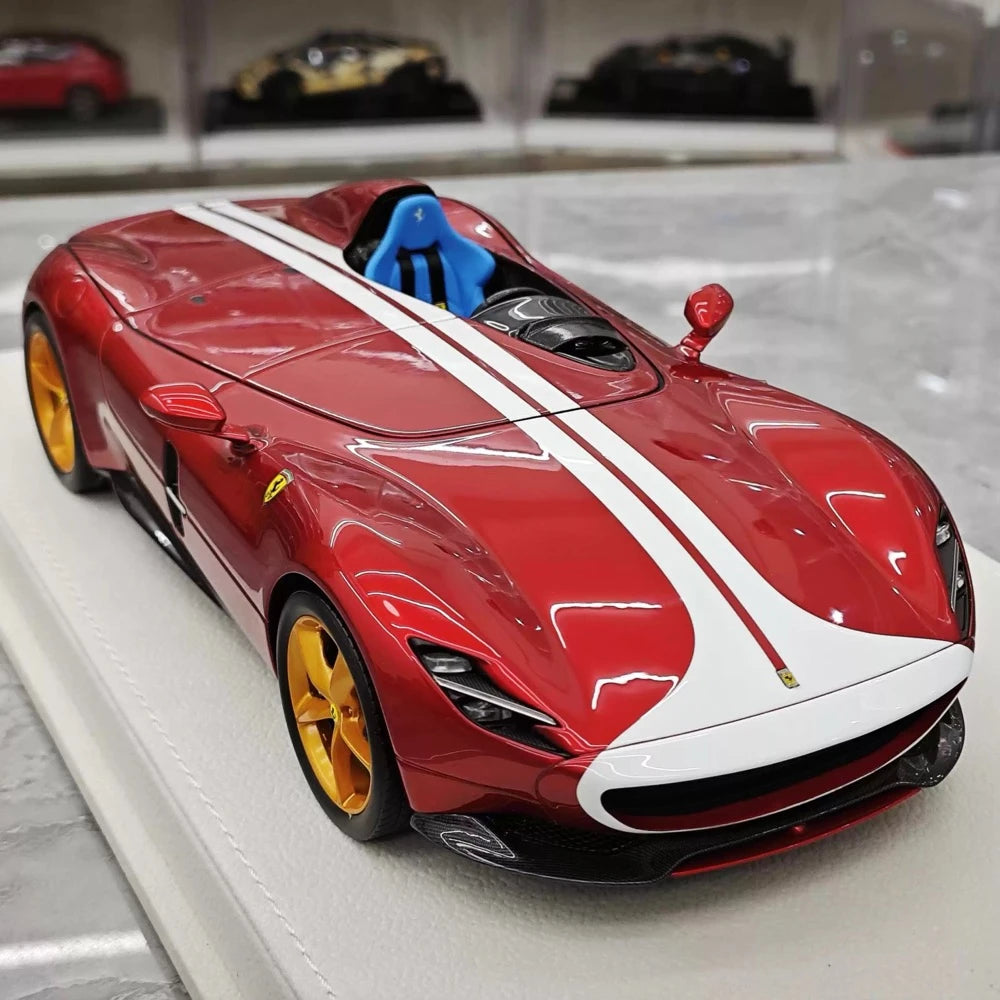[Hermes Collection] 1:18 Ferrari 2019 Monza SP1 Red White Model Car Resin