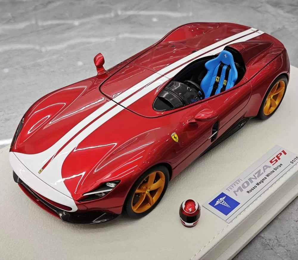 [Hermes Collection] 1:18 Ferrari 2019 Monza SP1 Red White Model Car Resin