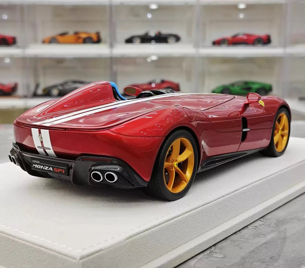 [Hermes Collection] 1:18 Ferrari 2019 Monza SP1 レッド ホワイト モデルカー レジン