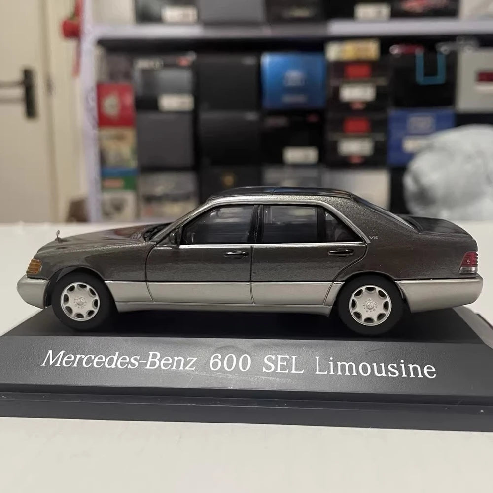 [Herpa] 1:43 Mercedes-Benz 1991 600SEL W140 Gray Model Car Die-Cast