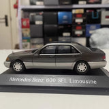 [Herpa] 1:43 Mercedes-Benz 1991 600SEL W140 Gray Model Car Die-Cast
