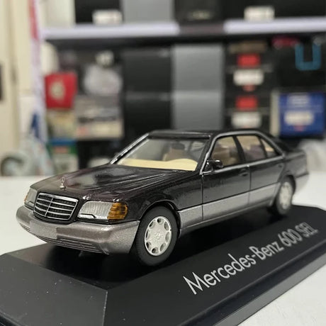 [Herpa] 1:43 Mercedes-Benz 1991 600SEL W140 Purple Model Car Die-Cast