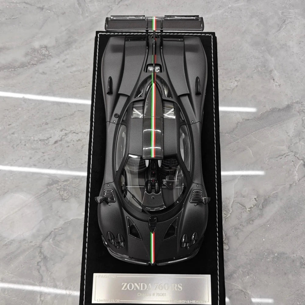 [Henson & Heaven] 1:18 Pagani 2016 Zonda 760 RS Black Model Car Resin