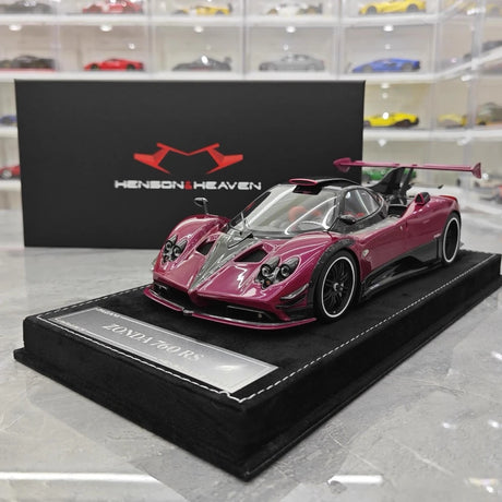 [Henson & Heaven] 1:18 Pagani 2016 Zonda 760 RS Flash Pink Model Car Resin