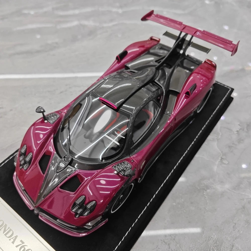 [Henson & Heaven] 1:18 Pagani 2016 Zonda 760 RS Flash Pink Model Car Resin
