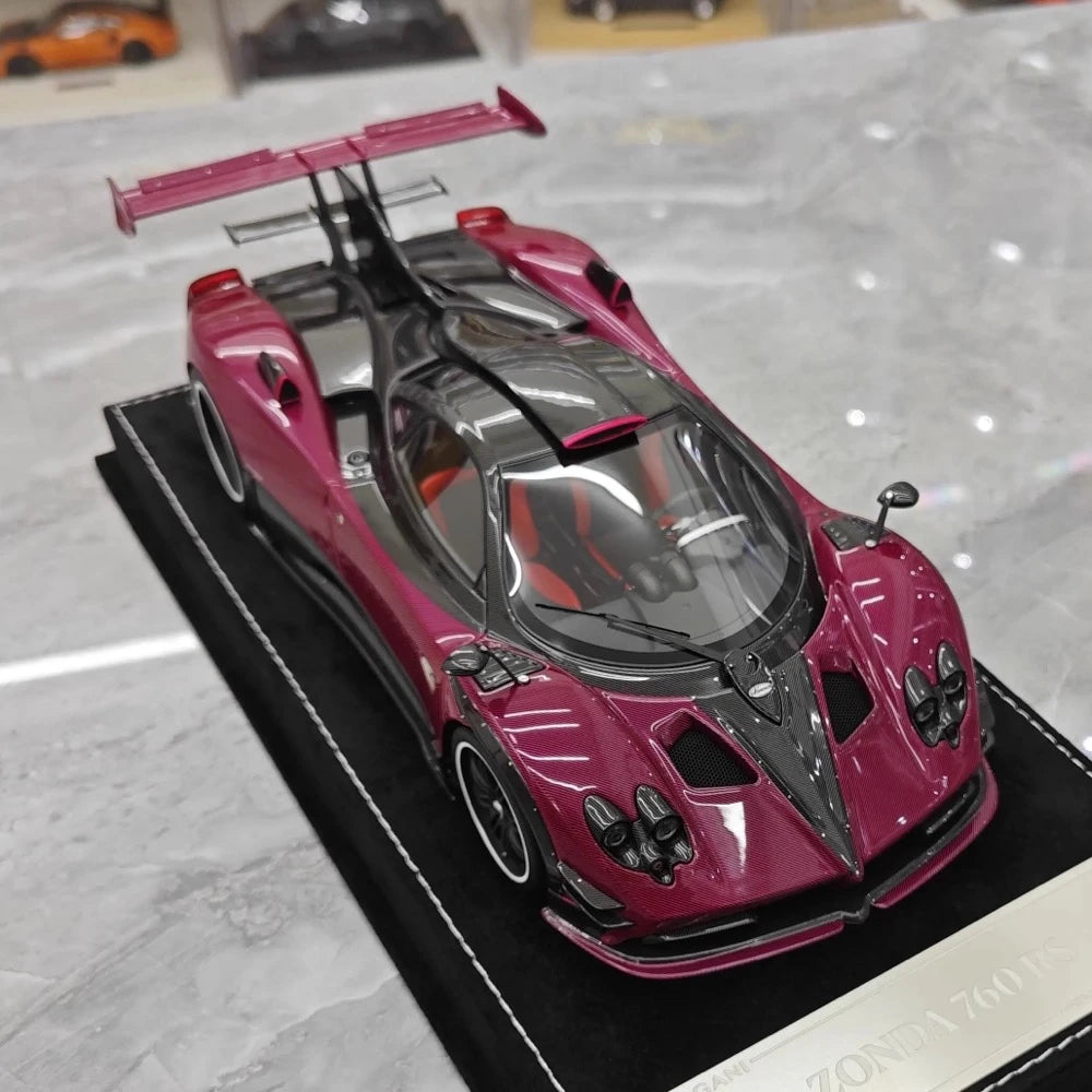 [Henson & Heaven] 1:18 Pagani 2016 Zonda 760 RS Flash Pink Model Car Resin