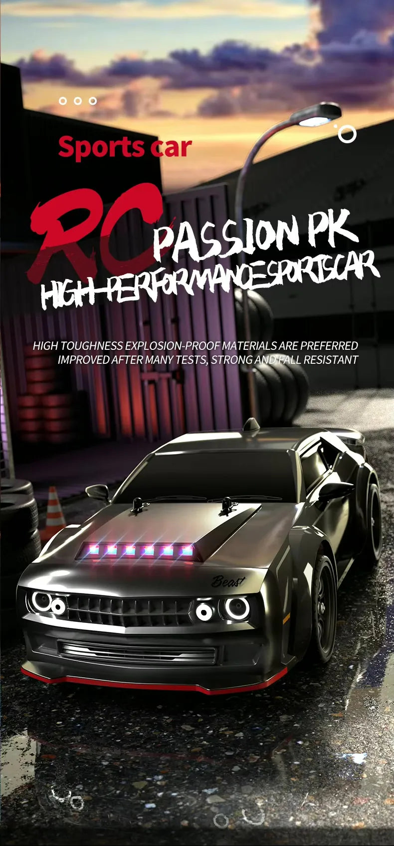1:16 Scale High-Imitation Dodge Challenger RC Drift Car RC Car
