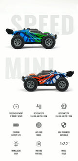 1:32 Scale High-Speed RC Off-Road Car - Dual-Channel Mini Rock Crawler RC Car