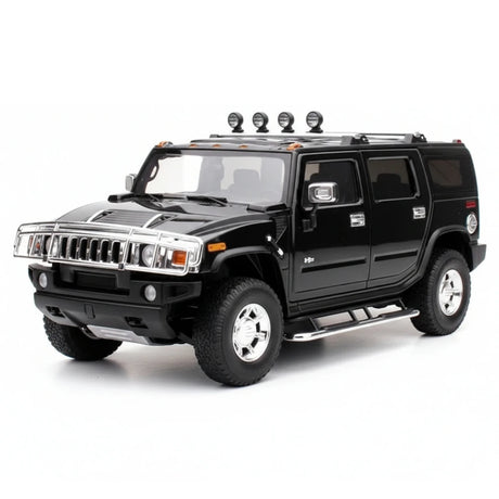 [Highway61] 1:18 Hummer 2002 H2 Black Model Car Die-Cast