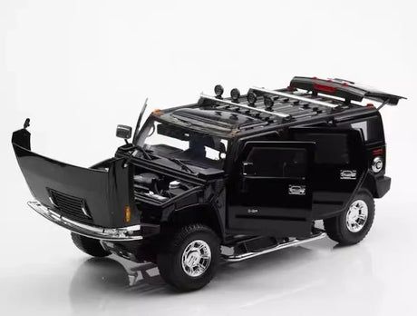 [Highway61] 1:18 Hummer 2002 H2 Black Model Car Die-Cast