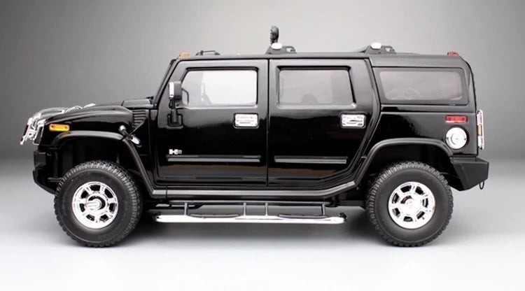 [Highway61] 1:18 Hummer 2002 H2 zwart modelauto Die-Cast