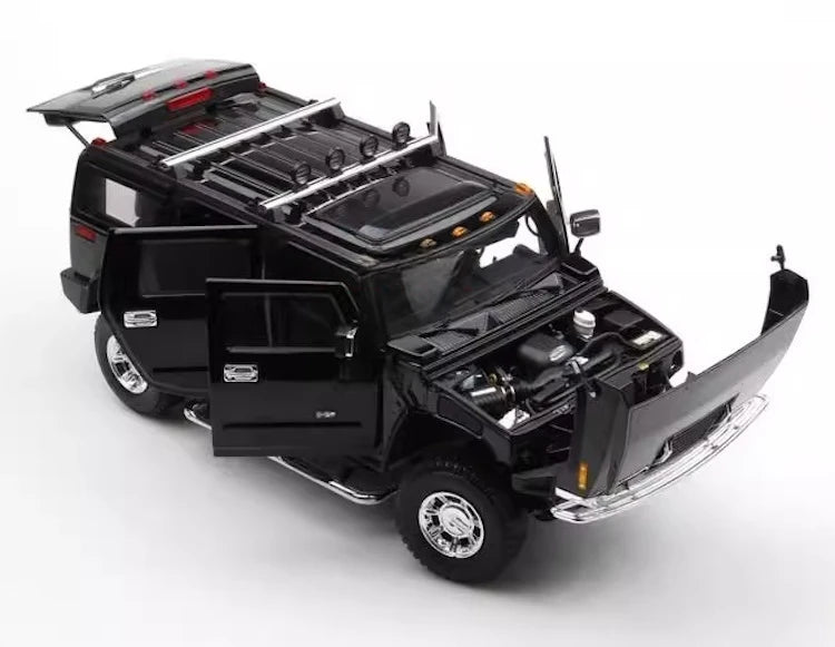 [Highway61] 1:18 Hummer 2002 H2 noir voiture miniature Die-Cast