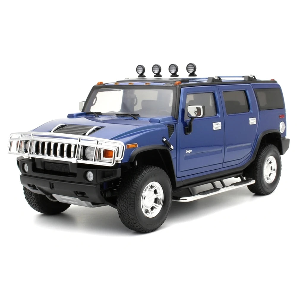 [Highway61] 1:18 Hummer 2002 H2 Blue Model Car Die-Cast