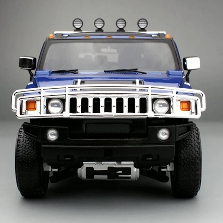 [Highway61] 1:18 Hummer 2002 H2 Blue Model Car Die-Cast
