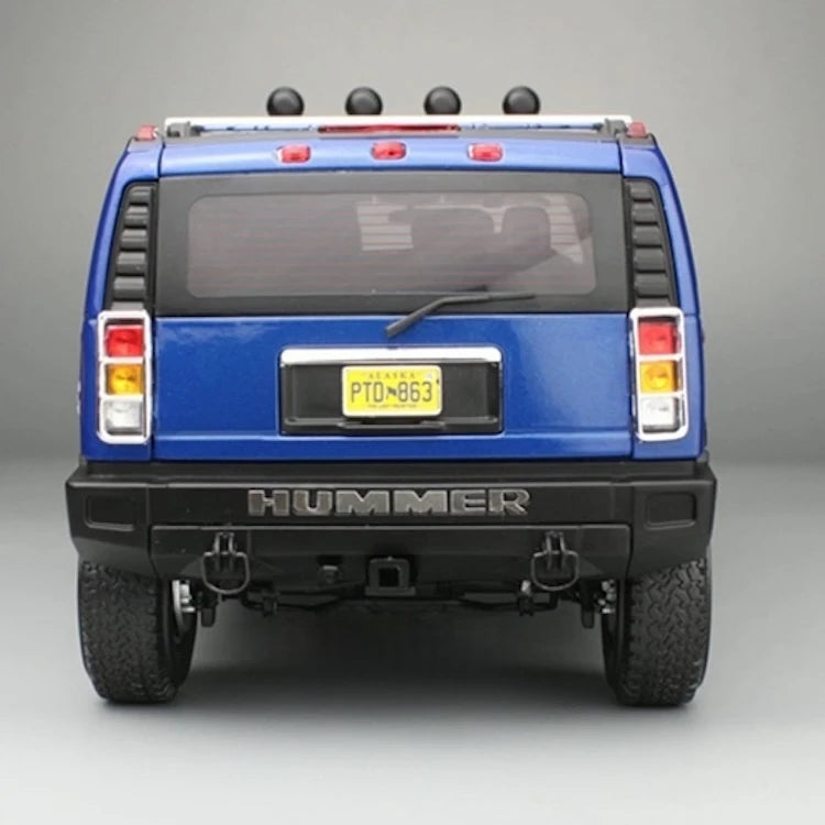 [Highway61] 1:18 Hummer 2002 H2 Blue Model Car Die-Cast