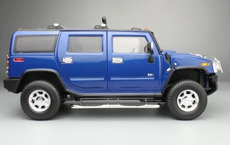 [Highway61] 1:18 Hummer 2002 H2 Blue Model Car Die-Cast
