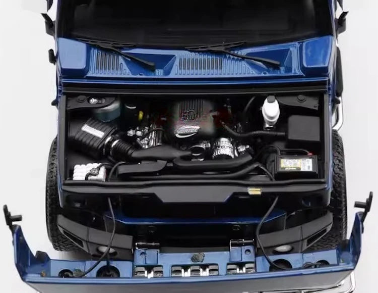 [Highway61] 1:18 Hummer 2002 H2 Blue Model Car Die-Cast