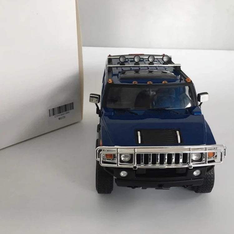 [Highway61] 1:18 Hummer 2002 H2 Blue Model Car Die-Cast