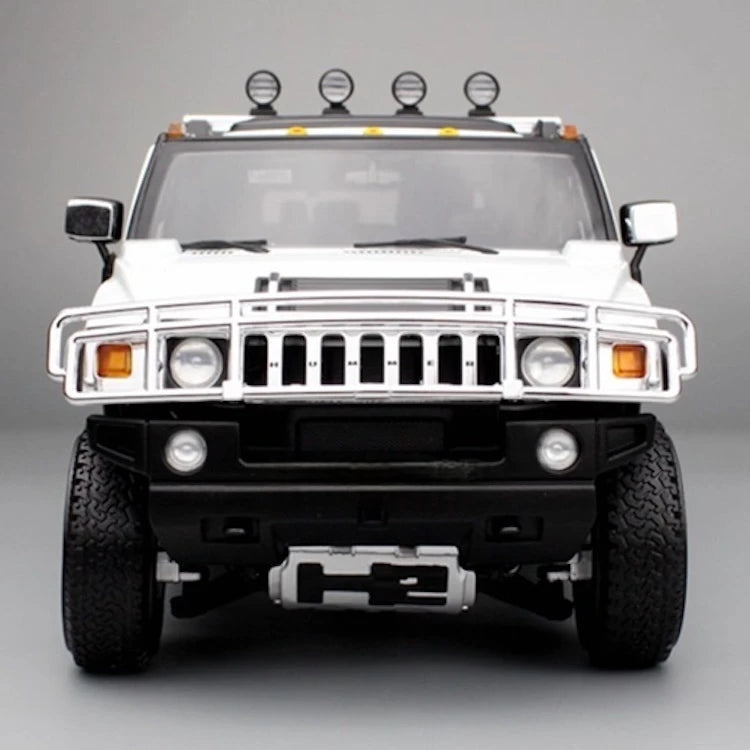 [Highway61] 1:18 Hummer 2002 H2 White Model Car Die-Cast