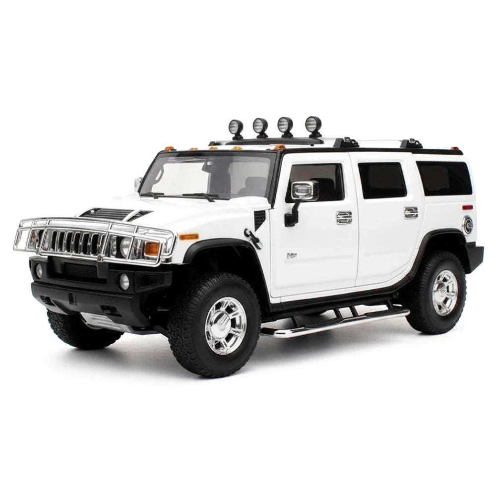 [Highway61] 1:18 Hummer 2002 H2 White Model Car Die-Cast
