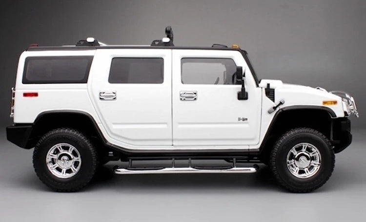 [Highway61] 1:18 Hummer 2002 H2 White Model Car Die-Cast