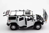 [Highway61] 1:18 Hummer 2002 H2 White Model Car Die-Cast