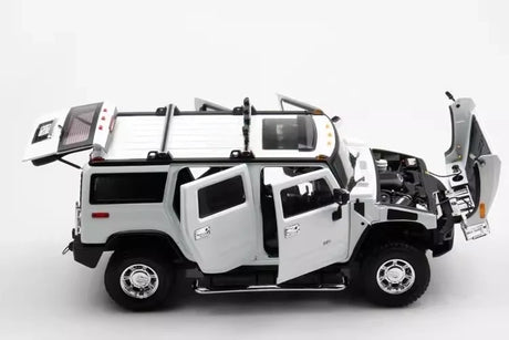 [Highway61] 1:18 Hummer 2002 H2 White Model Car Die-Cast