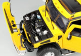 [Highway61] 1:18 Hummer 2002 H2 Yellow Model Car Die-Cast