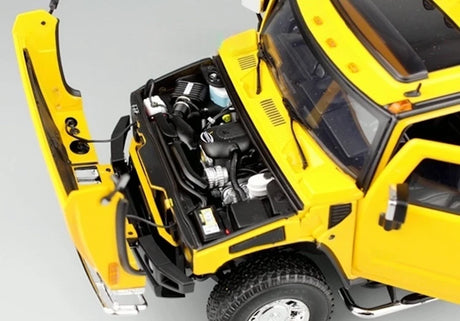 [Highway61] 1:18 Hummer 2002 H2 Yellow Model Car Die-Cast