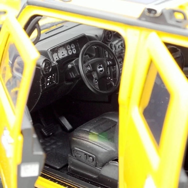 [Highway61] 1:18 Hummer 2002 H2 giallo modellino di auto Die-Cast