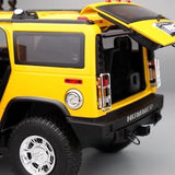 [Highway61] 1:18 Hummer 2002 H2 Yellow Model Car Die-Cast