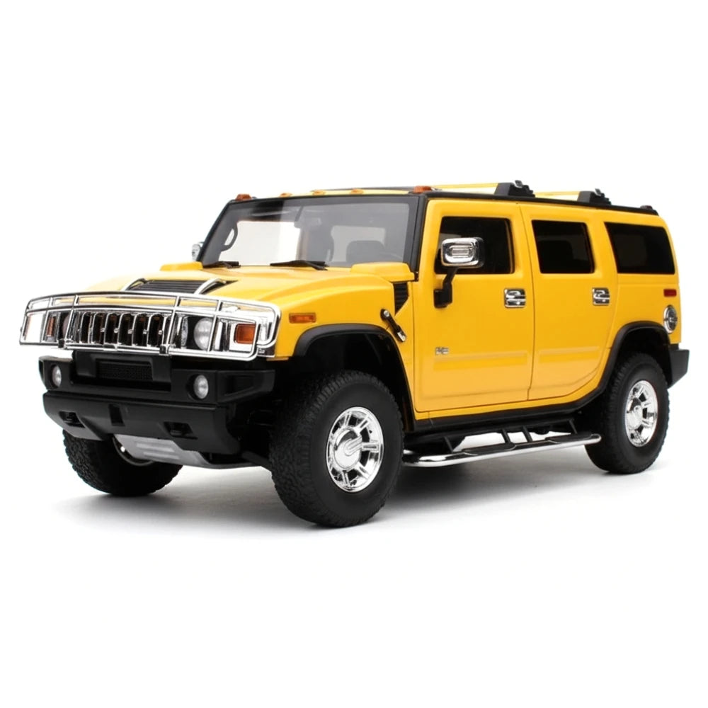 [Highway61] 1:18 Hummer 2002 H2 giallo modellino di auto Die-Cast