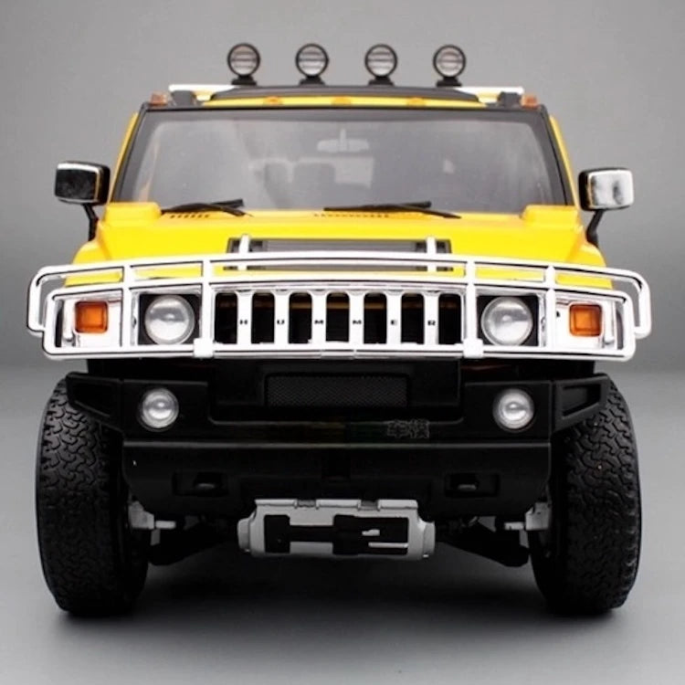 [Highway61] 1:18 Hummer 2002 H2 giallo modellino di auto Die-Cast