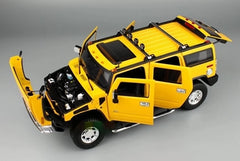 [Highway61] 1:18 Hummer 2002 H2 giallo modellino di auto Die-Cast