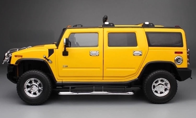 [Highway61] 1:18 Hummer 2002 H2 Yellow Model Car Die-Cast