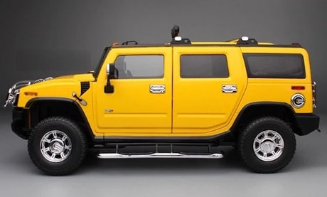 [Highway61] 1:18 Hummer 2002 H2 Yellow Model Car Die-Cast