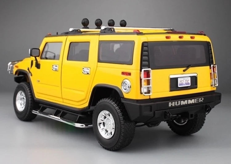 [Highway61] 1:18 Hummer 2002 H2 giallo modellino di auto Die-Cast