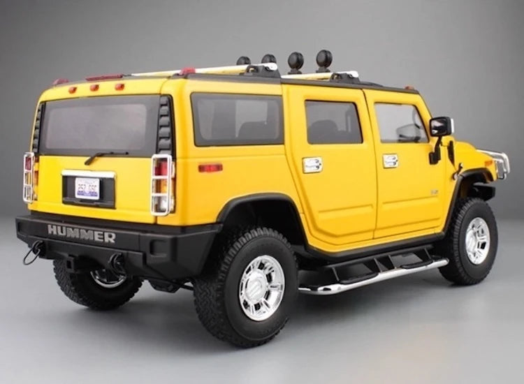 [Highway61] 1:18 Hummer 2002 H2 giallo modellino di auto Die-Cast