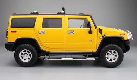 [Highway61] 1:18 Hummer 2002 H2 Yellow Model Car Die-Cast