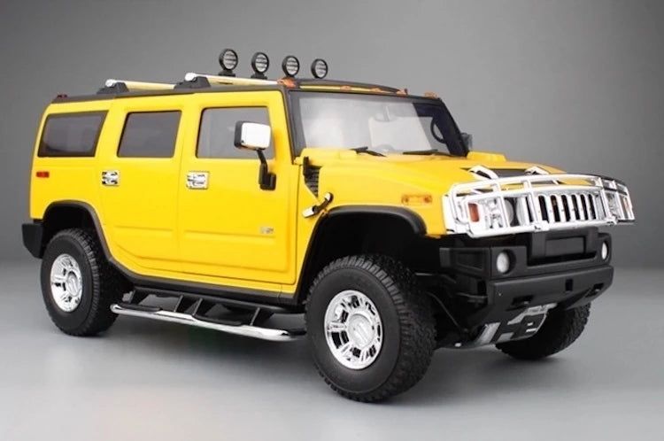 [Highway61] 1:18 Hummer 2002 H2 giallo modellino di auto Die-Cast
