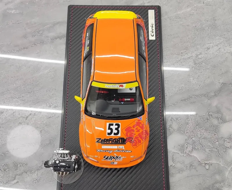1:18 Honda 1992 Civic EG6 Zero Fighter Racing Die Cast Model Car