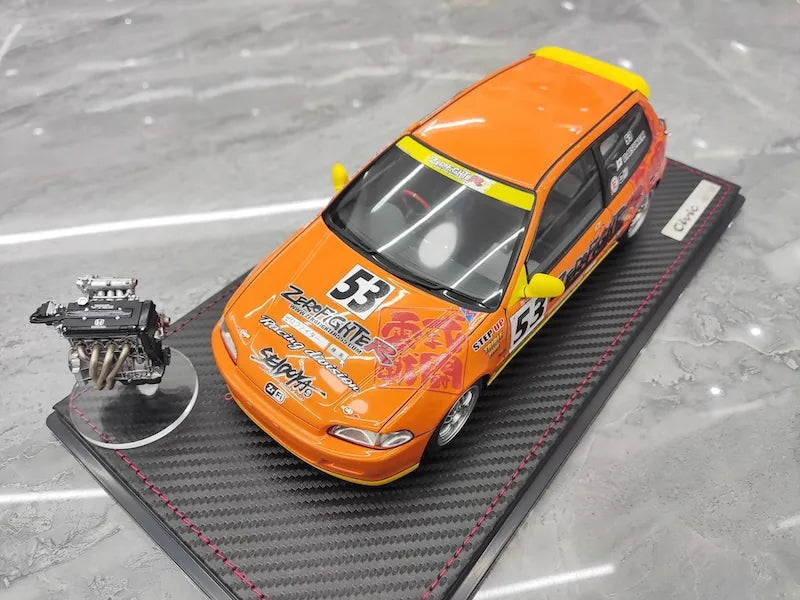 1:18 Honda 1992 Civic EG6 Zero Fighter Racing Die Cast Model Car