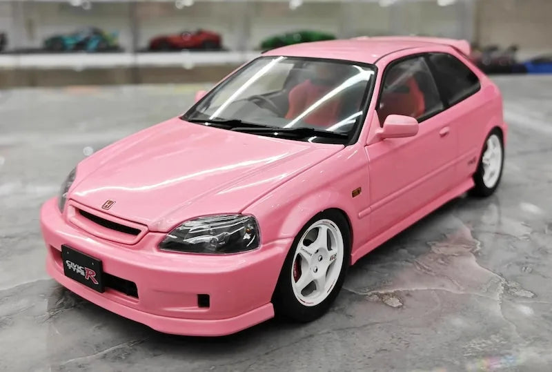 1:18 Honda 1997 Civic Type R EK9 Pink Die Cast Model Car