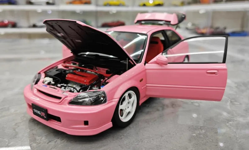 1:18 Honda 1997 Civic Type R EK9 Pink Die Cast Model Car
