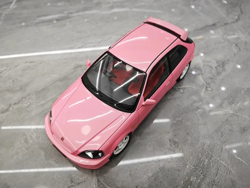 1:18 Honda 1997 Civic Type R EK9 Pink Die Cast Model Car