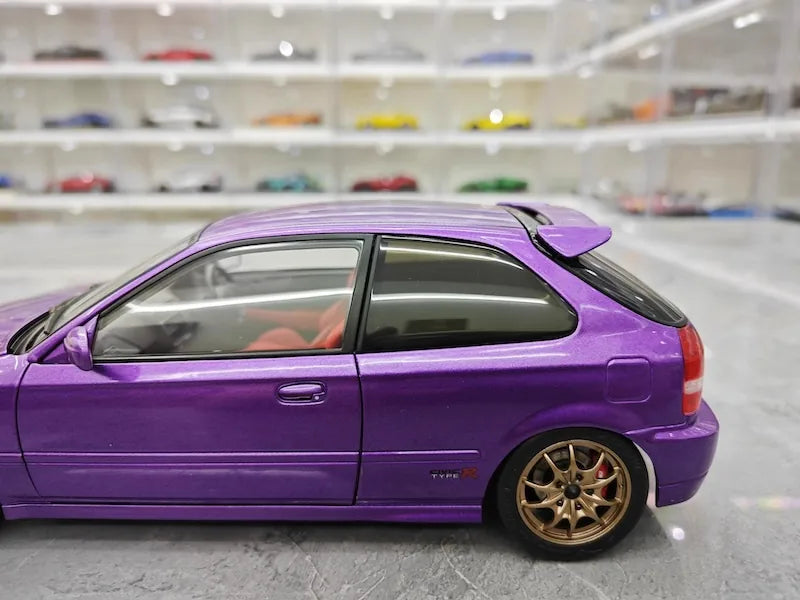 1:18 Honda 1997 Civic Type R EK9 Purple Die Cast Model Car